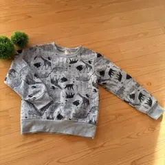 アニマル　裏起毛トレーナー　130