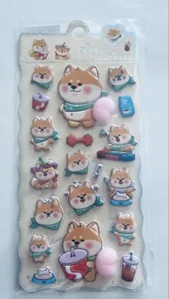ま*!様 柴犬　シール　おしりシール