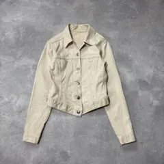 GUCCI グッチ デニムジャケット ベージュ シェリーライン ロゴボタンのサムネイル