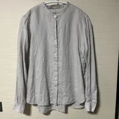 無印良品麻100%長袖シャツ