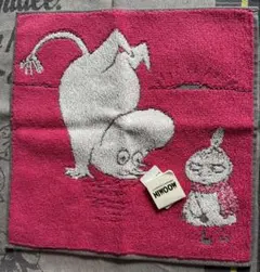 MOOMIN ムーミン ミニタオル ハンカチ ピンク　25cm×25cmのサムネイル