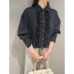 ミラオーウェン シアーフリルドロストショートシャツのサムネイル