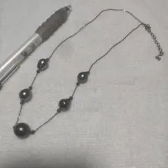 黒蝶真珠ステーションネックレス