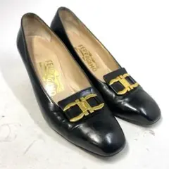 フェラガモ サイズ表記「5D」 22.5センチ　ブラック　パンプス