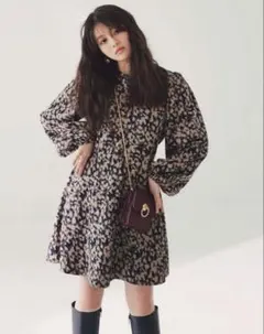 GRL レオパード柄 ミニワンピース Sサイズ