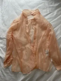 MOUSSY 長袖 シアーシャツ オレンジのサムネイル