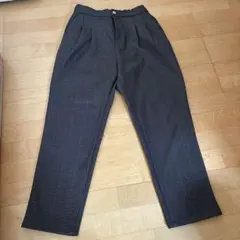 値下げ　ワールド　DRESKIP あったか　ウールフィール裏起毛テーパードパンツ