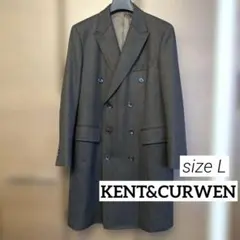 KENT&CURWEN チェスターコート 英国生地 ダブルブレスト Lサイズ