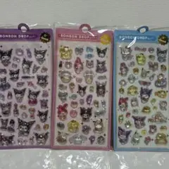 3枚セット　うるちゅるボンボンドロップシール