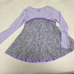 ANNA SUI MINI 紫 花柄 長袖カットソー 140 130