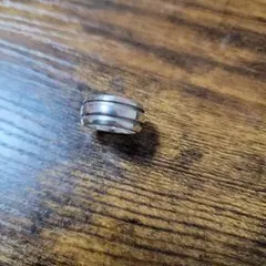 美品 Tiffany&Co.ティファニー グルーブド ダブルライン リング 9号