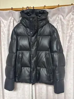 NANOUNIVERSE西川フード付き ラムレザーダウンジャケットXL