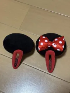 【即日発送】ディズニー ミニーマウス ヘアパッチン ヘアピン ミニーちゃん