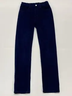 UNIQLO ヒートテックストレッチ　ダークブルー ストレートパンツ　160