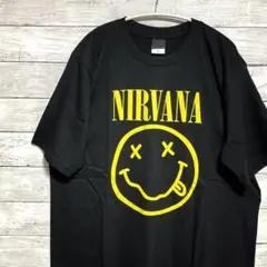 Nirvana ニルヴァーナ バンドTシャツ スマイルニコ ロックT L黄