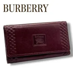 BURBERRY バーバリー 4連 キーケース ノバチェック ボルドー レザーのサムネイル