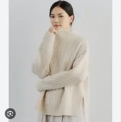 新品☆ハミルトンラムウールセーター　アイボリー