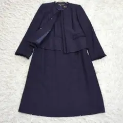 極美品 13/XL 東京ソワール 近年 ツイード ワンピースセットアップ
