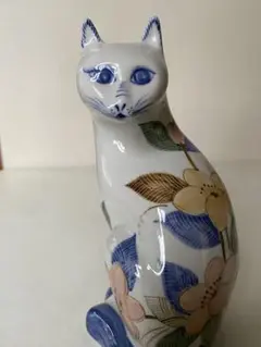 ネコ置物　ハンドメイド　陶器製 陶器 おすわり猫 小 置物 かわいい 信楽焼 日本製 ねこ