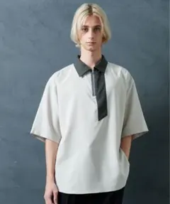 A+ TOKYO ハーフジップ 半袖シャツ