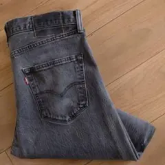 Levi's 501ブラックジーンズ/デニム/17年製/古着/実寸W34L32