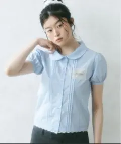 fcmm 日本限定TAG BLOUSE / タグブラウス　水色
