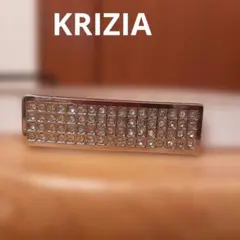 KRIZIA ホワイト×ストーン付きバックル ベルト