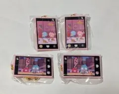 サンリオキャラクターズ スマホ風キーホルダー 4個セットのサムネイル
