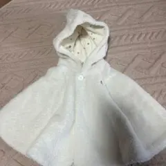 ホワイトフード付きポンチョ