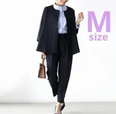 【数量限定】 パンツスーツ　ジャケット　ネイビー　フォーマル　セレモニースーツ