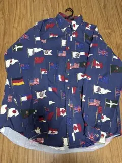 TOMMY HILFIGER 国旗柄 長袖シャツ XL/XXG