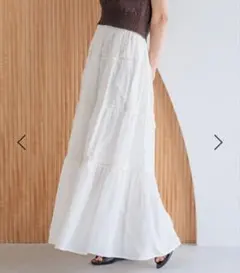 【お値下げ】LOWRYS FARM コットンボイルボリュームスカート