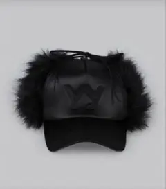 OPEN YY ファー付きキャップ 黒