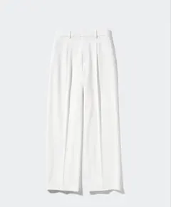 UNIQLO タックワイドパンツ ホワイト XSサイズ 新品