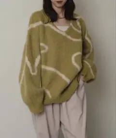 reffime ラフィミー Vネックニュアンスニット