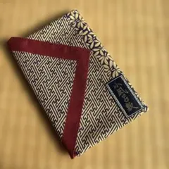 小風呂敷 紫とベージュ 幾何学模様