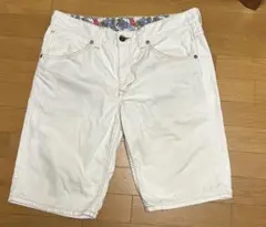 EDWIN ネイティブ　ホワイト　ハーフパンツ　デニム　36