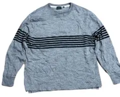 J.CREW グレー ストライプ 長袖カットソー