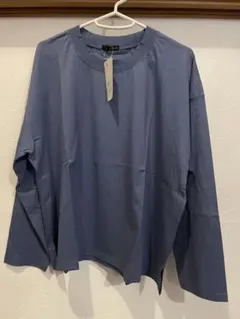 【新品未使用】Ranan ブルー 長袖Tシャツ 大きいサイズ 5L