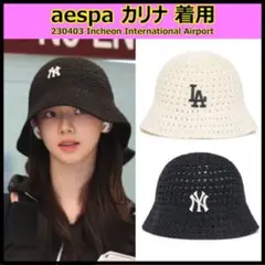 入手困難 韓国MLB ハート バケットハット aespa カリナ着用 - メルカリ