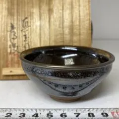 ☆茶3 十三代 山口小左衛門 黄金 赤津天目茶碗 12.5㎝ 東S8-0411①