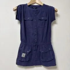 ラルフローレン ワンピース ネイビー 130 リネン混