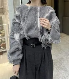 【値下げ中】フリンジニット/mystic