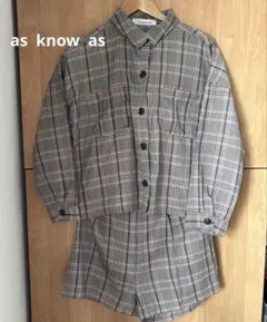 as know as チェック柄セットアップ