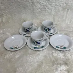 九谷焼　章山　コーヒーカップ・ソーサーセット 　3客　ソーサー5客