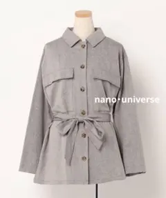 nano・universe▪️ミリタリーシャツブルゾン▪️ブラウン系◆FREE