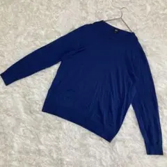 UNIQLO ユニクロ　XLサイズ　青色 クルーネック セーター メンズ