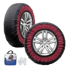 KE79⭐️タイヤチェーン 非金属 スノーチェーン 簡単装着 ジャッキアップ不要