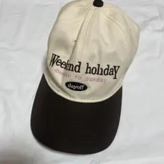 SHEIN 帽子 キャップ ブラウン アイボリー 茶色 刺繍