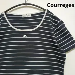 Courreges　クレージュ　ボーダー　半袖カットソー　 Tシャツ　9R